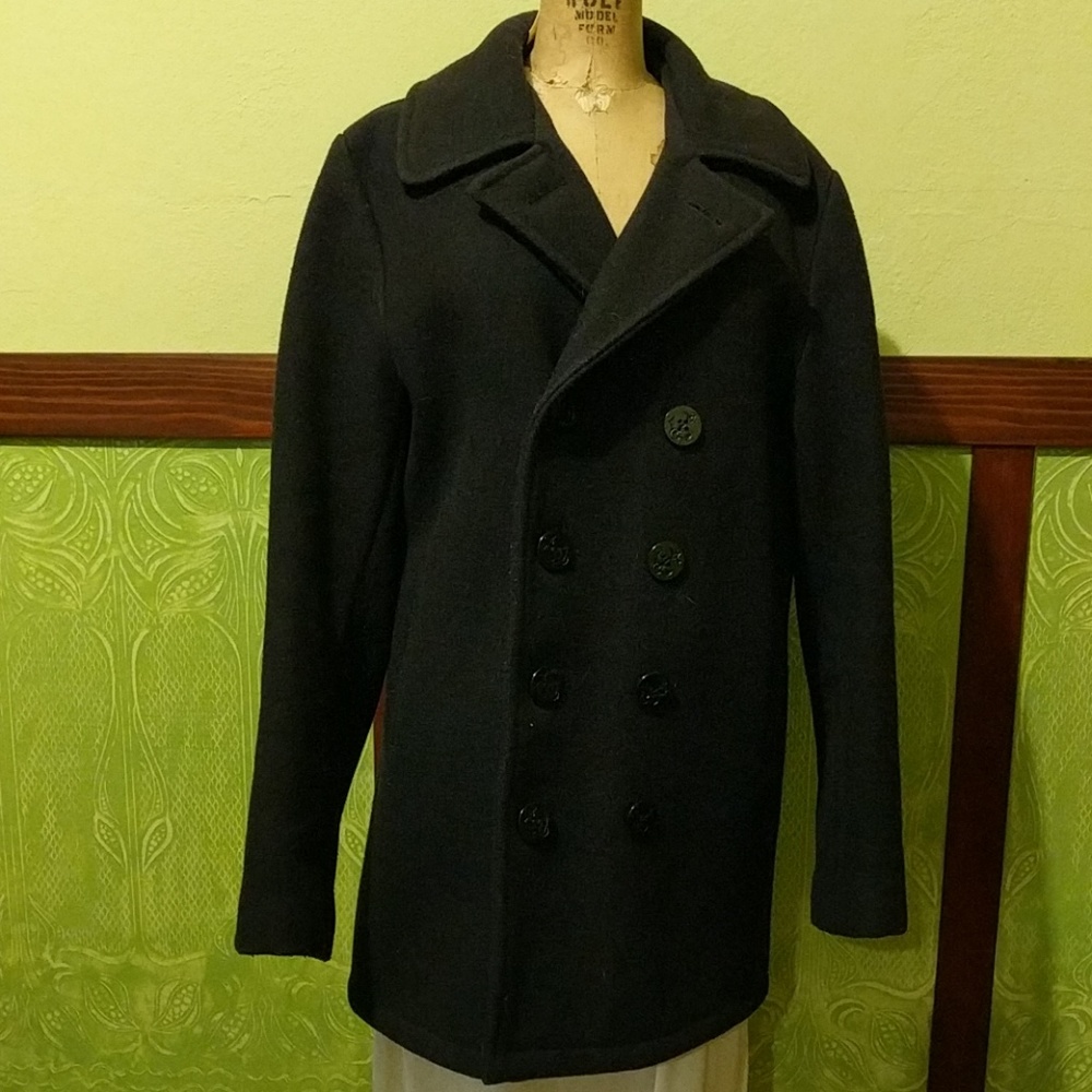 Authentic Men's U.S. 740N Pea Jacket by Schott NYC